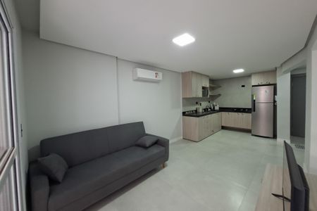 Sala de apartamento para alugar com 1 quarto, 54m² em Vila Caiçara, Praia Grande