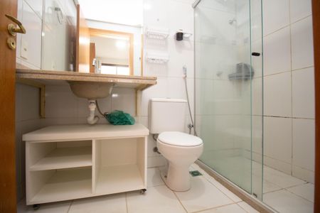 Banheiro da Suíte de kitnet/studio para alugar com 1 quarto, 34m² em Águas Claras, Brasília