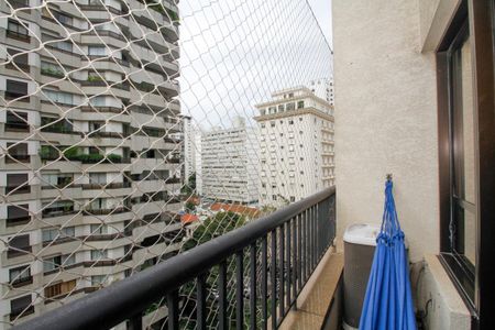 Varanda de apartamento à venda com 1 quarto, 50m² em Jardim Paulista, São Paulo