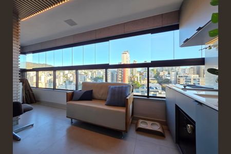 Varanda  de apartamento à venda com 4 quartos, 145m² em Santo Antônio, Belo Horizonte
