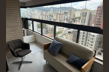 Varanda  de apartamento à venda com 4 quartos, 145m² em Santo Antônio, Belo Horizonte