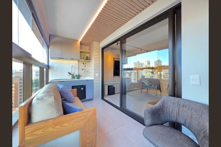 Varanda  de apartamento à venda com 4 quartos, 145m² em Santo Antônio, Belo Horizonte