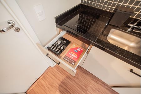 Studio à venda com 43m², 1 quarto e sem vagaCozinha
