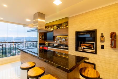 Varanda Gourmet de apartamento à venda com 4 quartos, 182m² em Vila Rosalia, Guarulhos