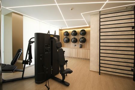 Apartamento para alugar com 28m², 1 quarto e sem vaga Apartamento para alugar com 28m², 1 quarto e sem vagaÁrea comum - Academia