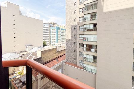 varanda sala de kitnet/studio para alugar com 2 quartos, 50m² em Jardim Paulista, São Paulo