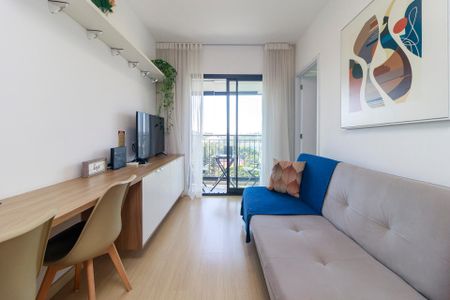 Sala/Cozinha de kitnet/studio para alugar com 1 quarto, 34m² em Santo Amaro, São Paulo