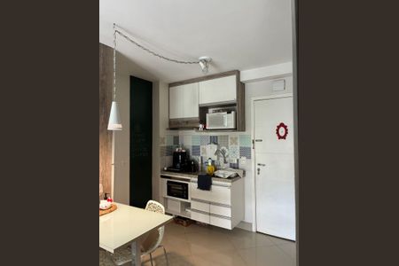 Cozinha de apartamento à venda com 1 quarto, 31m² em Panamby, São Paulo