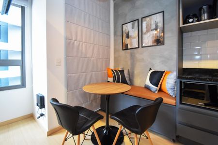 Sala de jantar de kitnet/studio à venda com 1 quarto, 25m² em Pinheiros, São Paulo