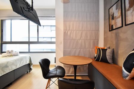 Sala de jantar de kitnet/studio à venda com 1 quarto, 25m² em Pinheiros, São Paulo