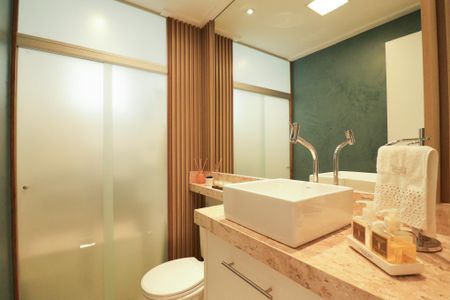 Banheiro Social de apartamento à venda com 2 quartos, 78m² em Jardim Pereira Leite, São Paulo