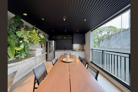 Studio para alugar com 33m², 1 quarto e sem vagaChurrasqueira 