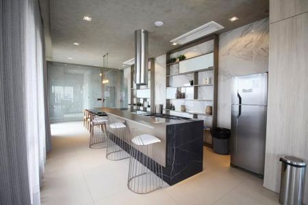 Studio à venda com 29m², 2 quartos e sem vagaCozinha moderna com iluminação adequada e equipamentos de alta qualidade.