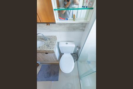 Banheiro de kitnet/studio à venda com 1 quarto, 37m² em Dona Clara, Belo Horizonte