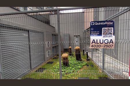 Studio para alugar com 28m², 1 quarto e sem vagaFachada + Plaquinha