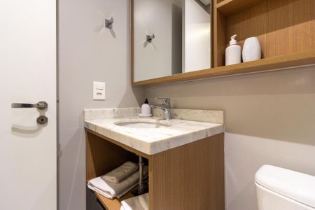 Studio para alugar com 27m², 1 quarto e sem vaga Studio para alugar com 27m², 1 quarto e sem vagaBanheiro