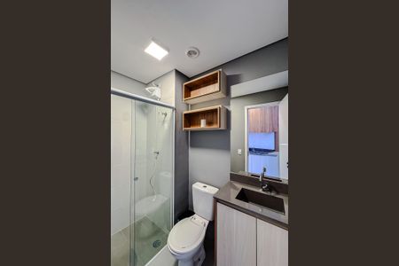 Banheiro de kitnet/studio para alugar com 1 quarto, 27m² em Mooca, São Paulo