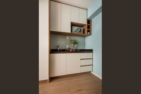 Cozinha de apartamento para alugar com 1 quarto, 23m² em Vila Madalena, São Paulo