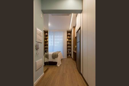 Cozinha de apartamento para alugar com 1 quarto, 23m² em Vila Madalena, São Paulo