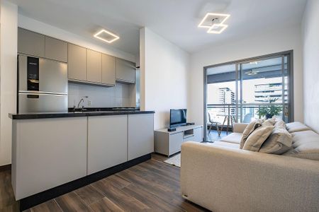 Sala/Cozinha de apartamento para alugar com 1 quarto, 45m² em Pinheiros, São Paulo