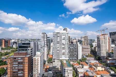 Varanda - Vista de apartamento para alugar com 1 quarto, 45m² em Pinheiros, São Paulo