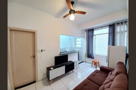 Sala de apartamento para alugar com 1 quarto, 35m² em Centro, São Vicente