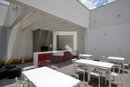 Studio à venda com 43m², 1 quarto e 1 vagaChurrasqueira