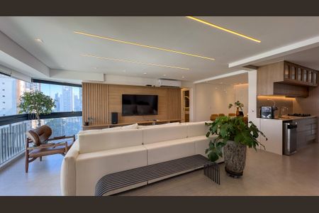 Sala de apartamento à venda com 3 quartos, 118m² em Campo Belo, São Paulo