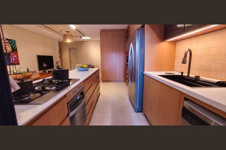 Cozinha de apartamento para alugar com 3 quartos, 105m² em Jardim das Acacias, São Paulo