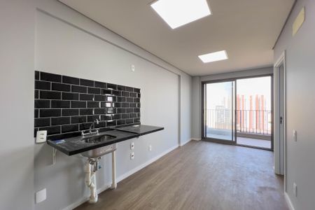 Sala e cozinha de apartamento à venda com 1 quarto, 37m² em Vila Mariana, São Paulo