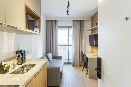 Sala de apartamento para alugar com 1 quarto, 25m² em Vila Nova Conceição, São Paulo