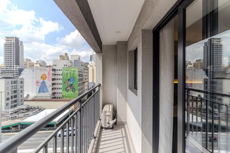 Varanda de kitnet/studio para alugar com 1 quarto, 27m² em Vila Buarque, São Paulo