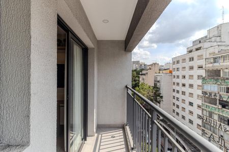 Varanda de kitnet/studio para alugar com 1 quarto, 27m² em Vila Buarque, São Paulo