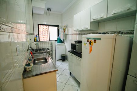 Cozinha de apartamento para alugar com 1 quarto, 45m² em Vila Caiçara, Praia Grande