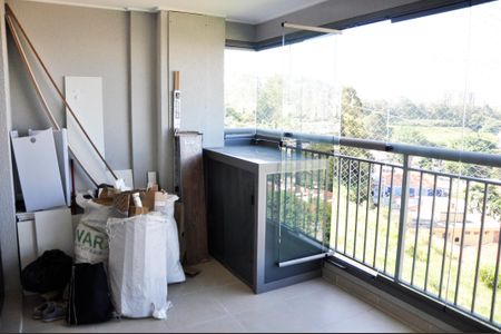 Apartamento para alugar com 85m², 3 quartos e 2 vagasDetalhe - Varanda com Churrasqueira