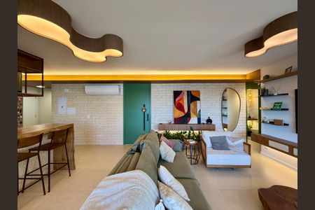 Sala  de apartamento à venda com 3 quartos, 136m² em Campo Belo, São Paulo