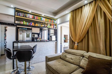 Sala de apartamento à venda com 3 quartos, 88m² em Vila Homero Thon, Santo André