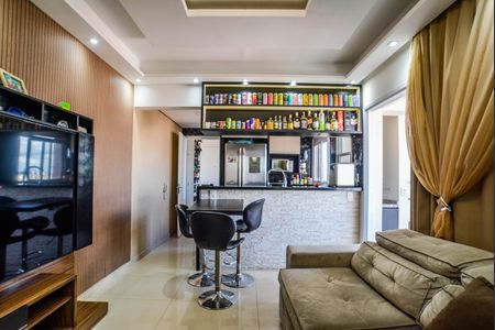 Sala de apartamento à venda com 3 quartos, 88m² em Vila Homero Thon, Santo André