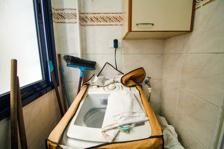 Área de Serviço de apartamento para alugar com 1 quarto, 65m² em Cidade Ocian, Praia Grande