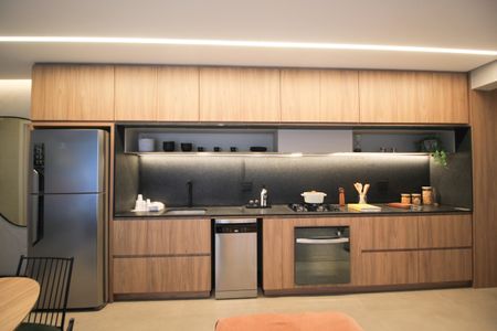 Cozinha de apartamento à venda com 2 quartos, 68m² em Indianópolis, São Paulo