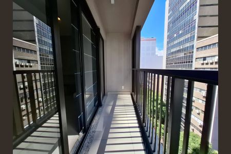 Varanda  de apartamento à venda com 1 quarto, 43m² em Centro, Rio de Janeiro