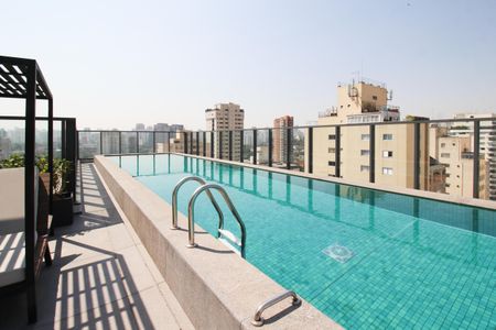 Área comum - Piscina de apartamento para alugar com 1 quarto, 30m² em Indianópolis, São Paulo