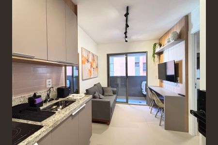 Sala/Cozinha de apartamento para alugar com 1 quarto, 26m² em Vila Nova Conceição, São Paulo