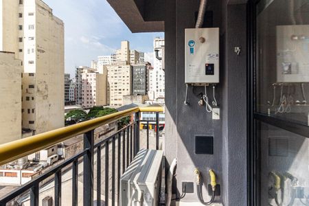 Varanda do Studio de kitnet/studio para alugar com 1 quarto, 26m² em Campos Elíseos, São Paulo