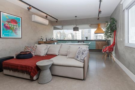 Sala/ Cozinha de apartamento à venda com 1 quarto, 63m² em Itaim Bibi, São Paulo