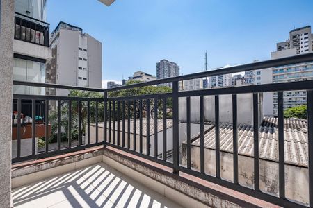 Studio - Varanda de kitnet/studio para alugar com 1 quarto, 28m² em Pinheiros, São Paulo