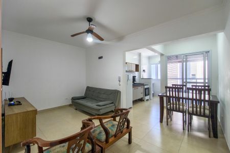 Sala de apartamento para alugar com 1 quarto, 50m² em Caiçara, Praia Grande