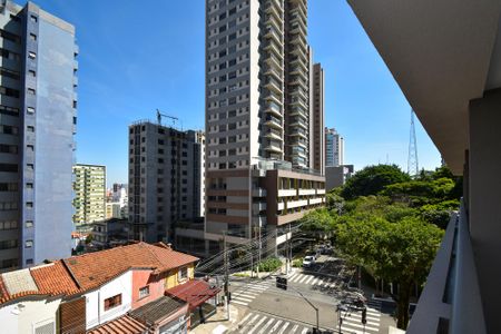 vista varanda Sala quarto de kitnet/studio à venda com 1 quarto, 25m² em Pinheiros, São Paulo