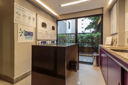 Studio para alugar com 38m², 1 quarto e 1 vagaLavanderia