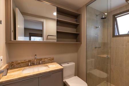 Apartamento para alugar com 55m², 1 quarto e sem vaga Apartamento para alugar com 55m², 1 quarto e sem vagaBanheiro da Suíte